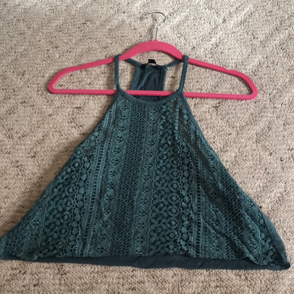 Super cute lace razor back tank